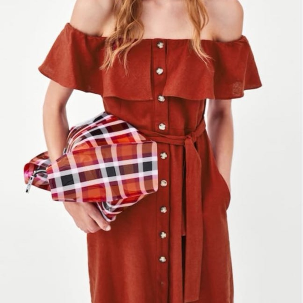 Zara off shoulder midi dress